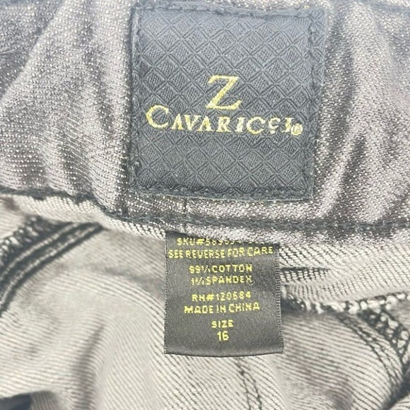Z Cavaricci Gray Wash Studded‎ Embellished Denim Jeans Grunge Punk MetalSize 16 - Picture 2 of 10